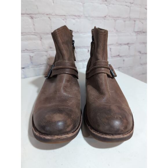 Timberland Womens Chelsea Boots Size 10 Brown Cognac Leather Zip Pull On Ankle - Picture 5 of 13